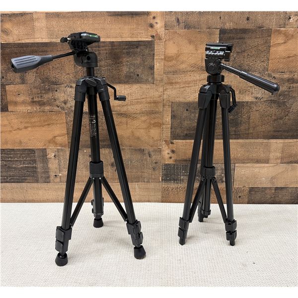 Qty 2 Tripod Stands: Sunpak 5858DLX & Bosch, Misc Sizes