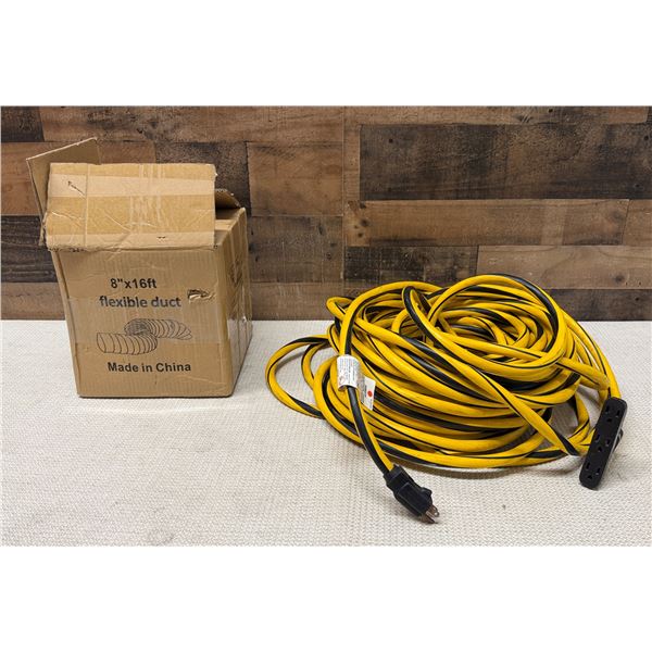 Heavy-Duty Extension Cord & Flexible Duct in Box