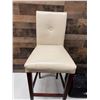 Image 3 : Wooden Stool w/ Upholstered Back & Seat 18" x 17" x 46"H w/ Husky Bag