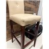 Image 5 : Wooden Stool w/ Upholstered Back & Seat 18" x 17" x 46"H w/ Husky Bag