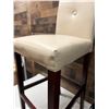 Image 6 : Wooden Stool w/ Upholstered Back & Seat 18" x 17" x 46"H w/ Husky Bag