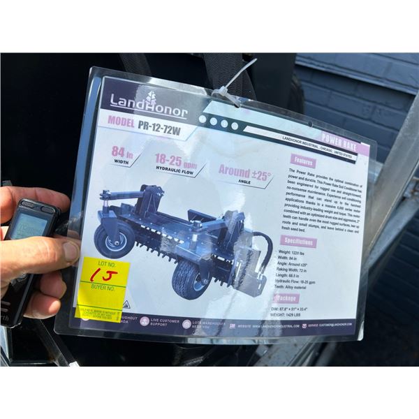 2-2026 Landhonor PR1272W Power Rake Attachment - 2 X $
