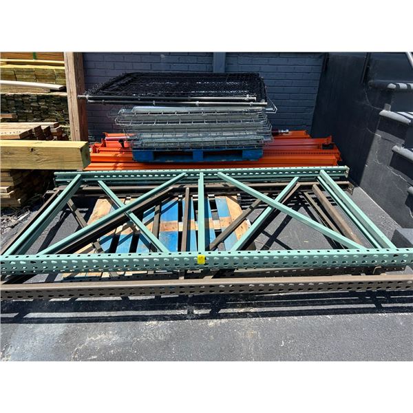 3-4'  X  8'  Tear Drop Pallet Rack Section 4UPS/12CB, Waterfall Decks - 3 X $