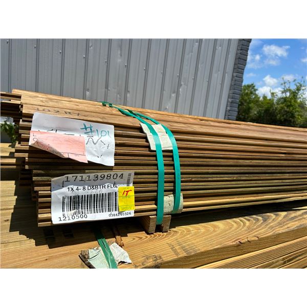 1X4  8'  T&G Planks