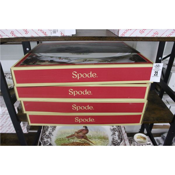 4-Spode Holiday Platters - 4 X $
