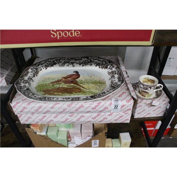Large Spode Pheasant Platters, Cup/Saucer