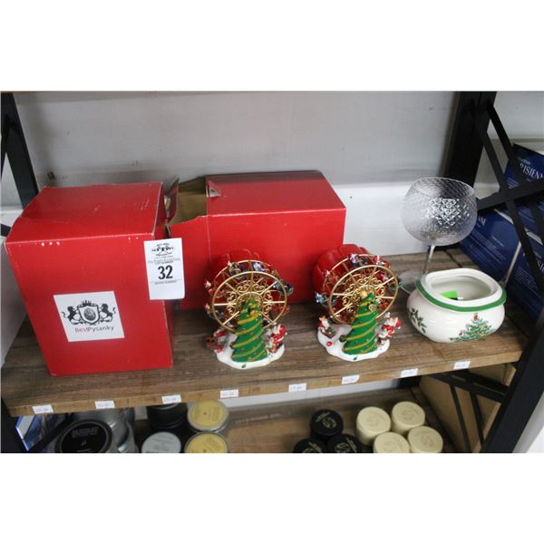 Best Pysanky Musical Christmas Décor, Dish, Stem Glass