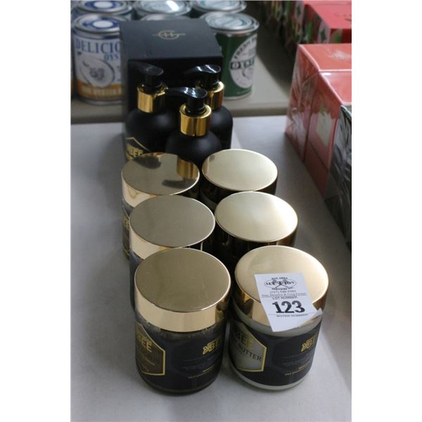 Genration Bee Body Scrubs 6, Facial Scrubs 3, Candle