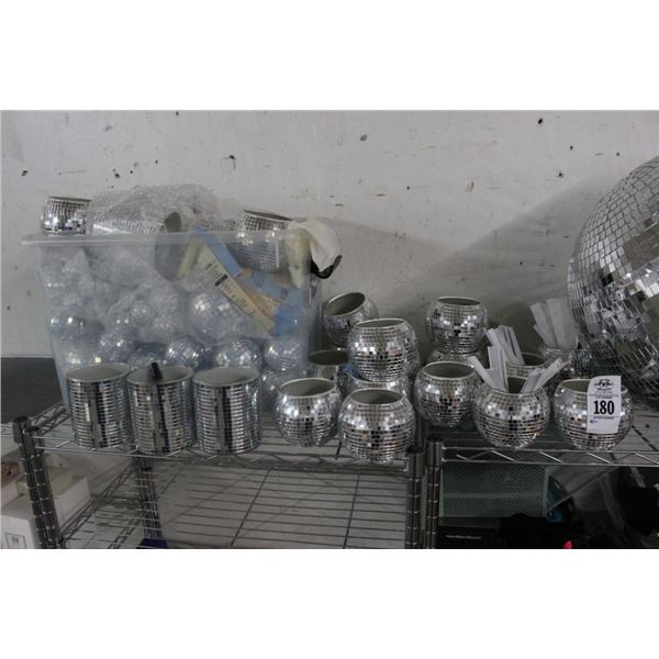 Disco Ball Style Vases, Cups, Ornaments