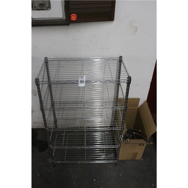 Small Chrome Wire Rack w/Spare Uprights