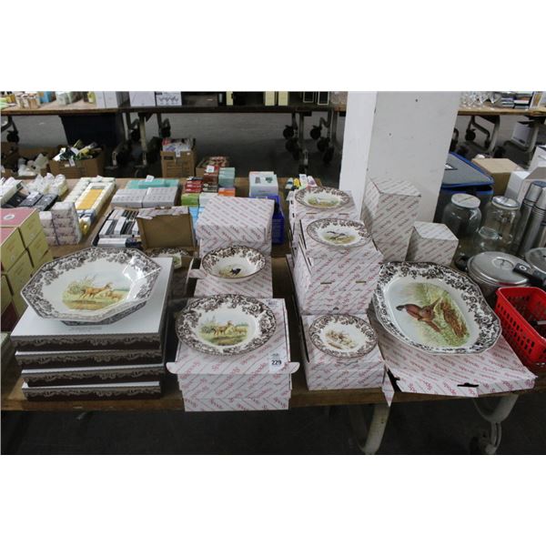 Large Lot Spode Asst. Animal Motif Dishes, Platters