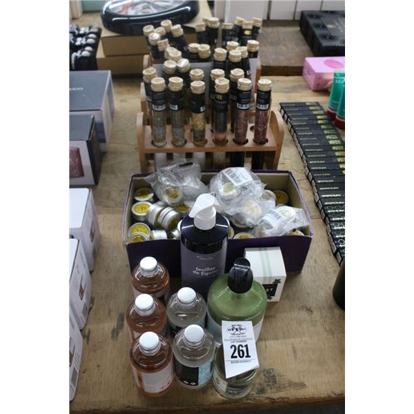 Rosewater, Lip Balm, Hand Soaps, Generation Bee Soaks w/Displays