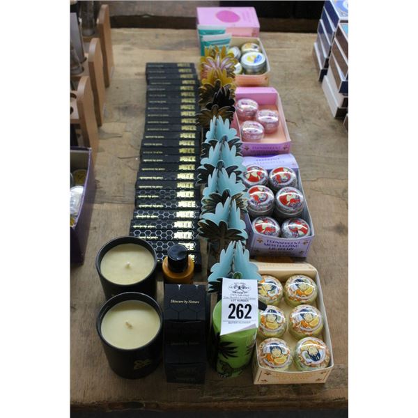 Lip Balms, Gloss, Candles, Perfume Oils