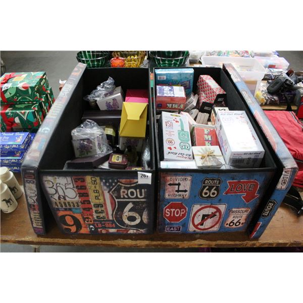 Padded Decorator Storage Boxes Games, Clocks, More - 2