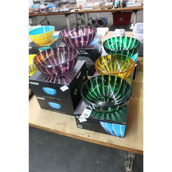 Guzzini Art Glass Style Plastic Bowls - 7