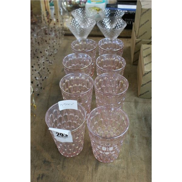 Pink Drinking Glasses 8, Martini Glasses - 4