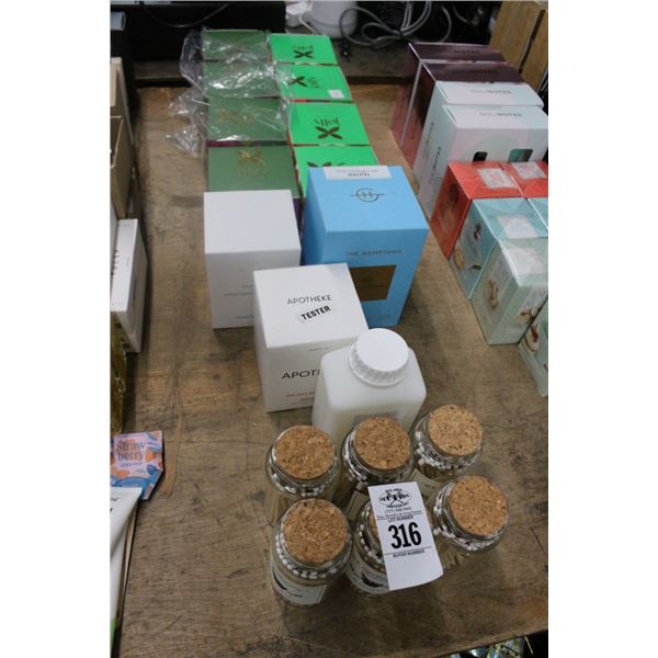 Scented Candles 11, Matchsticks 6, Perfume Fabric Softener