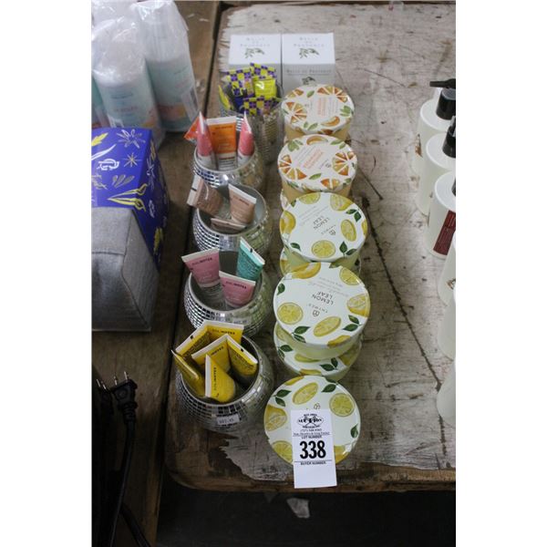 Scented Candles 9, Disco Style Merchandising Cups, Creams