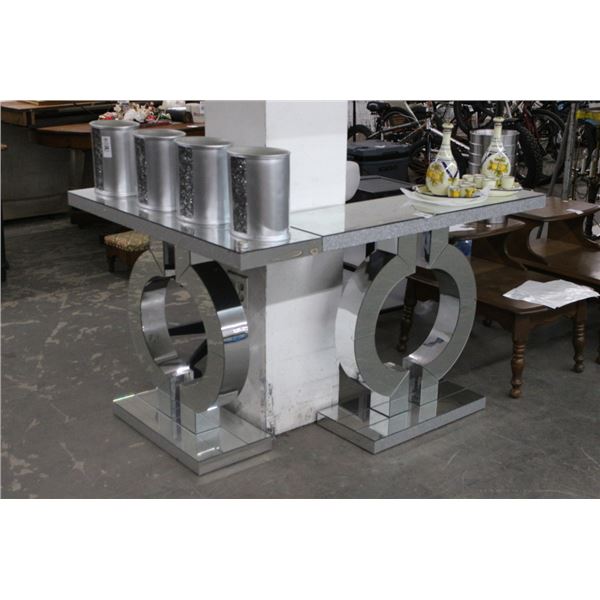 Mirrored Hall Tables - Pair
