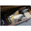 Image 4 : Black w/Copper Trim Large Cedar Storage Trunk w/Books, Atlas, Aircraft Photos, Office Supplies