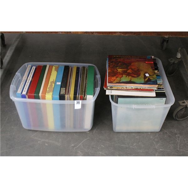 Tubs 2 w/Asst. Vinyl Record Albums