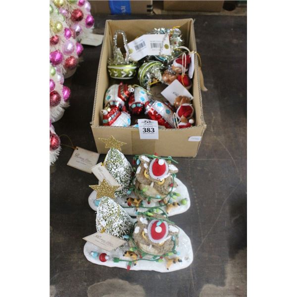 Owl Holiday Décor, Ornaments