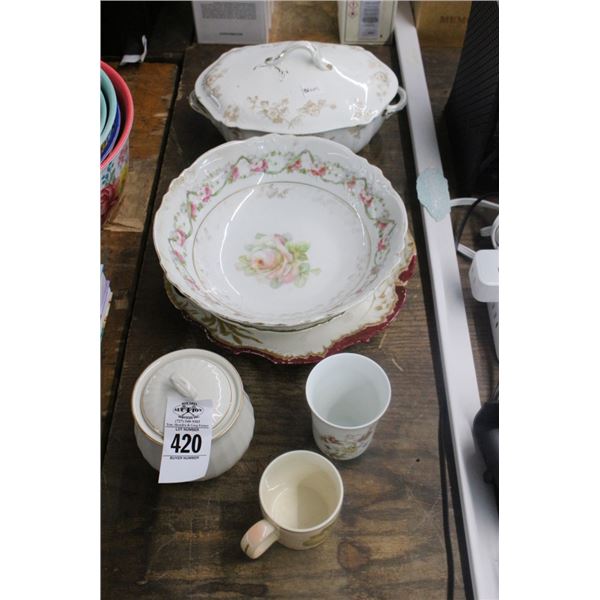Floral Dishes, Cups