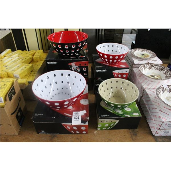 Guzzini Art Glass Style Plastic Bowls - 6