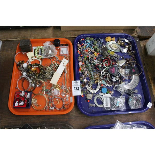 Trays 2 w/Asst. Fashion Jewelry