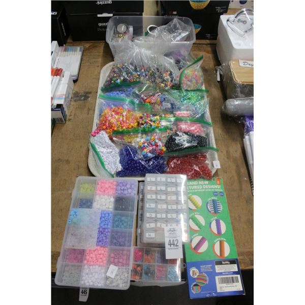 Large Lot of Craft Beads, Accessories