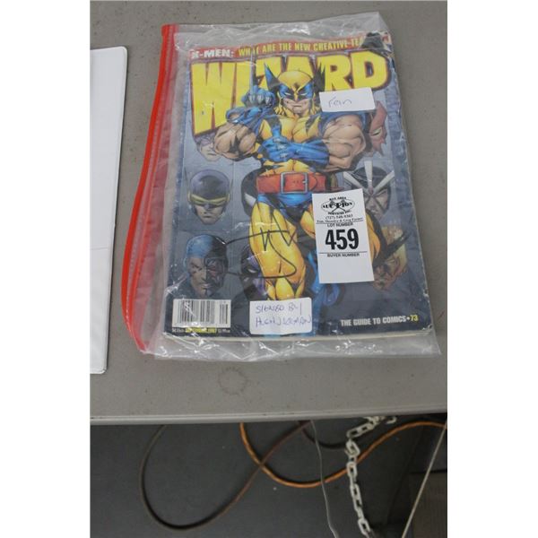 Wizard Xmen Comic Book Signed by Hugh Jackman