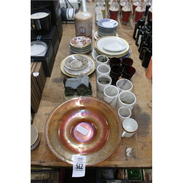 Asst. Dishes, Glassware, Napkin Rings
