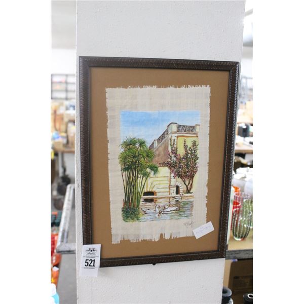 Framed Wall On Reed Paper