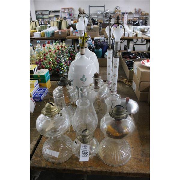 Oil, Electrified Lamps Asst