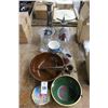 Image 1 : Asst. Bowls, Candlesticks, Jar, Old Press