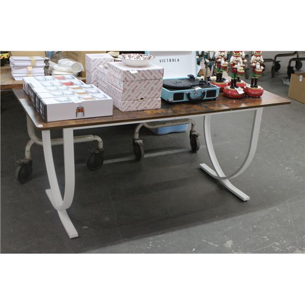 Contemporary Oak Style Top Worktable