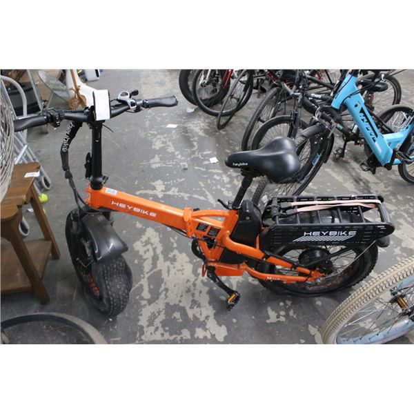 Hay Bike Orange E Bike - Condition Unnown