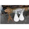 Image 1 : Contemporary White End Tables, Cast End Table
