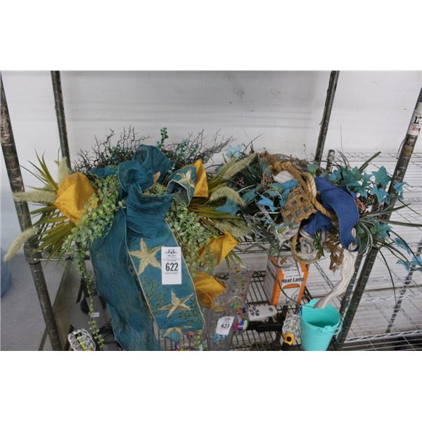 Floral Wall Wreaths - Pair