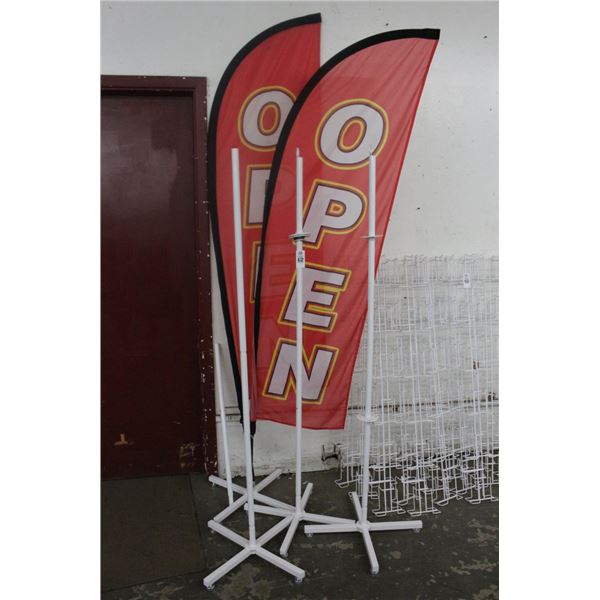 Whiter Merchandiser Racks, Open Flags