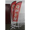 Image 1 : Whiter Merchandiser Racks, Open Flags