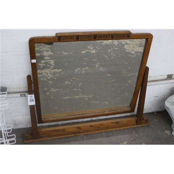 Tiger Oak Dresser Mirror - No Shipping