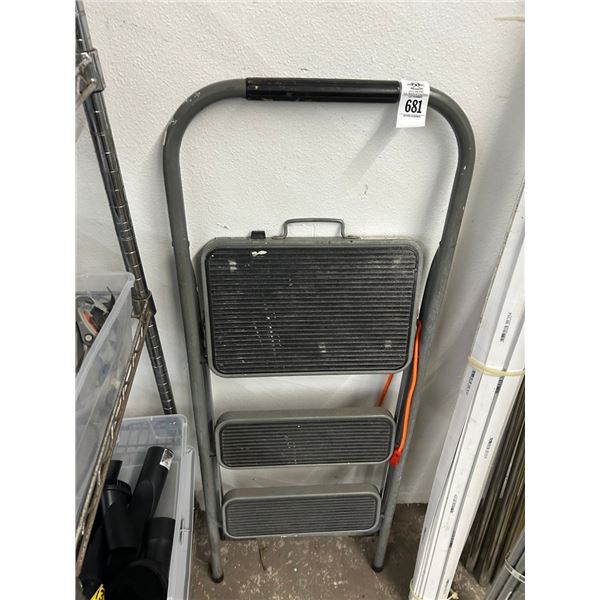 Grey  3 Step Stool