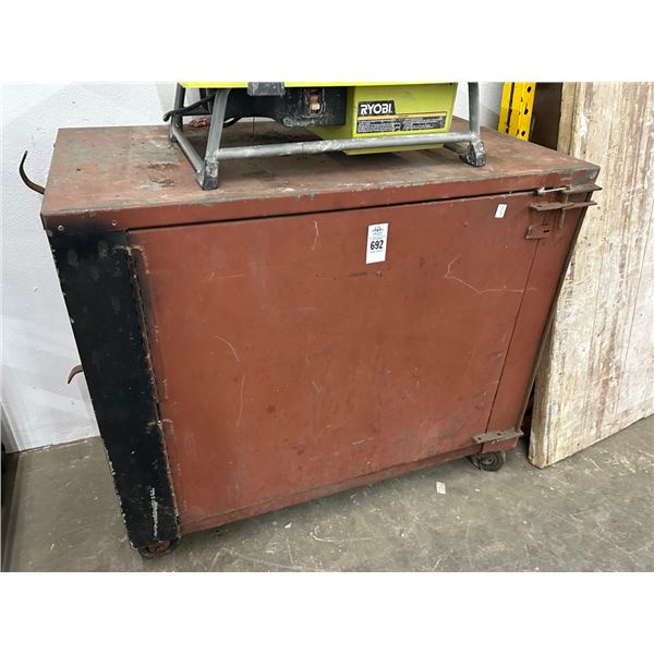 Metal Storage Cabinet w/Electric Motor, Asst. Hardware
