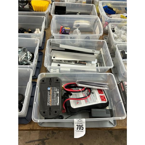 Chargers, Brackets, Hardware - 4 Bins