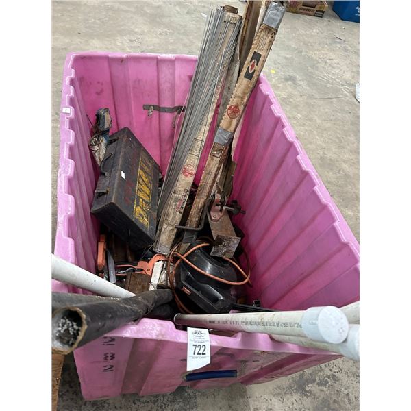 Pressure Washer Wand, PVC Pipe, Welding Rods, Sand Paper w/Bin - Dolly Not Included