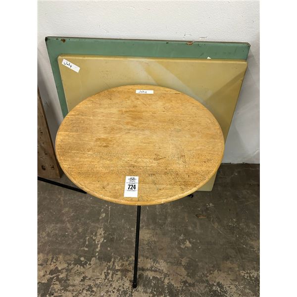 Round Table w/Old Card Table - 3
