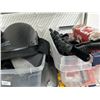 Image 3 : Bins 4 w/Rain Shoots, Knee Pads, Clamps, Paint Tools
