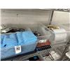 Image 2 : Bins 6 w/Padlocks, Shop Rags, Tape, Cord Splitters
