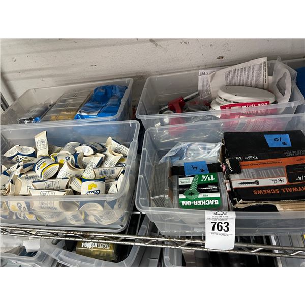 Bins  6 w/Cuppler Lock, Tool Belt, Asst. Hardware, Ear Plugs